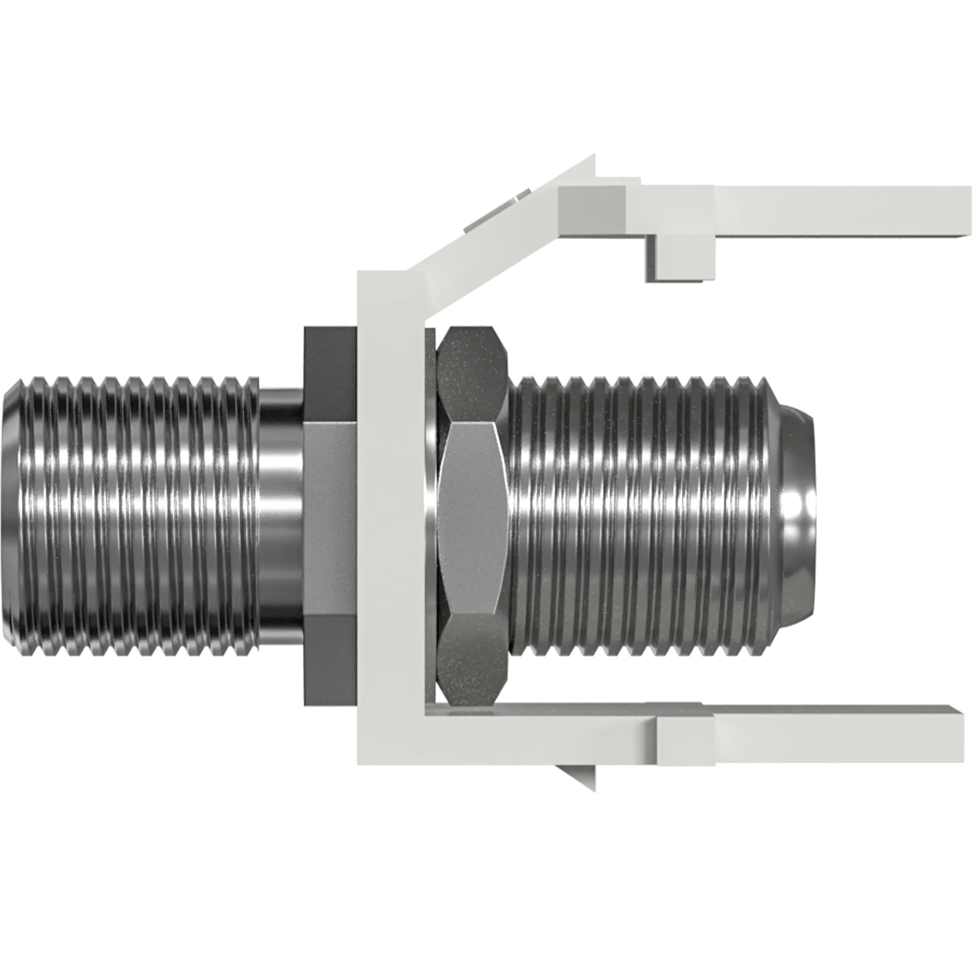 Keystone Einbauadapter F-Verbinder, weiß – Bild 3