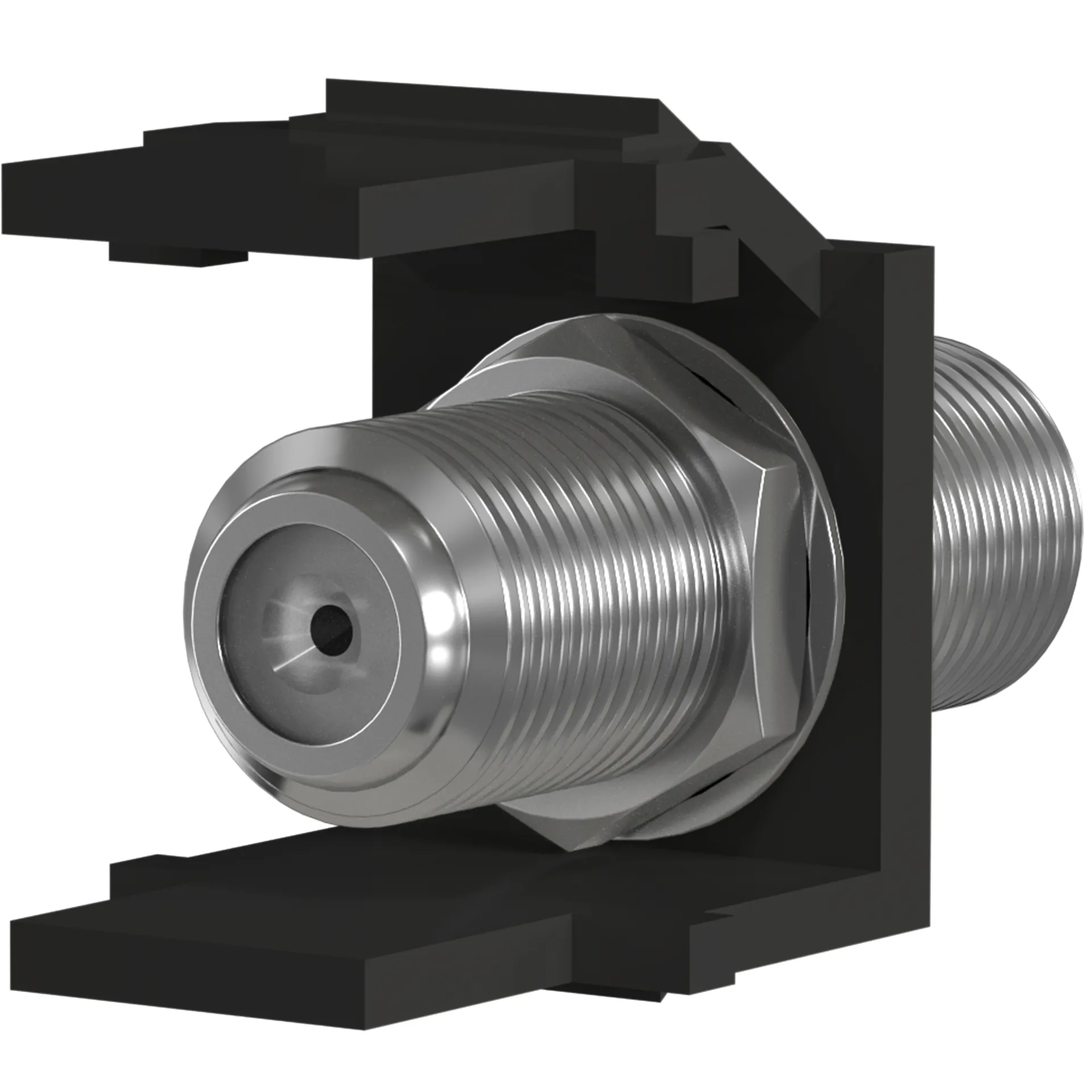 Keystone Einbauadapter F-Verbinder, schwarz – Bild 3