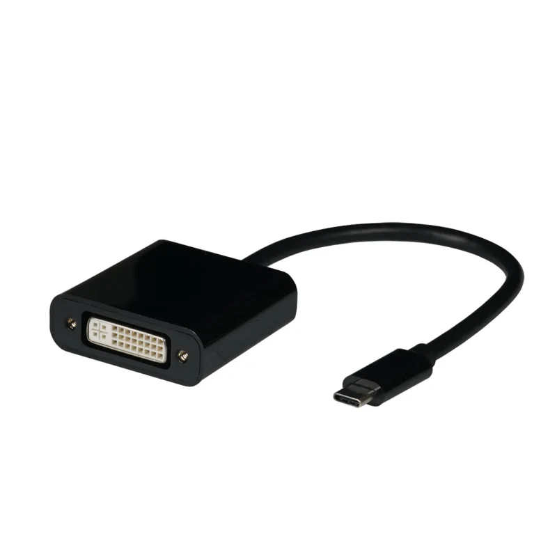 USB Typ C – DVI Adapter, 1080P, schwarz