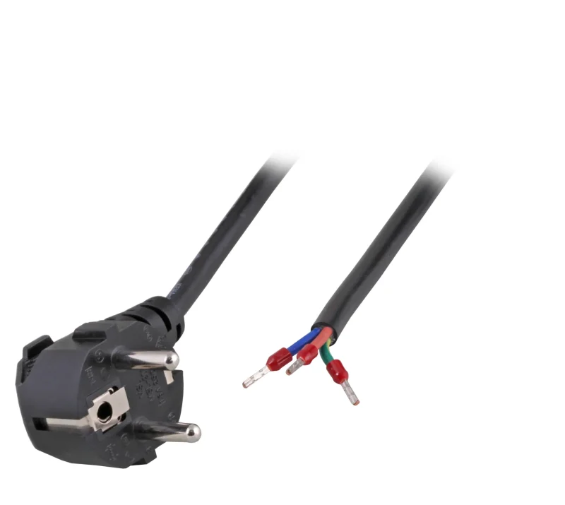 Netzleitung Schutzkontakt 90° – Open End AE 1,8 m, 3 x 0,75 mm²