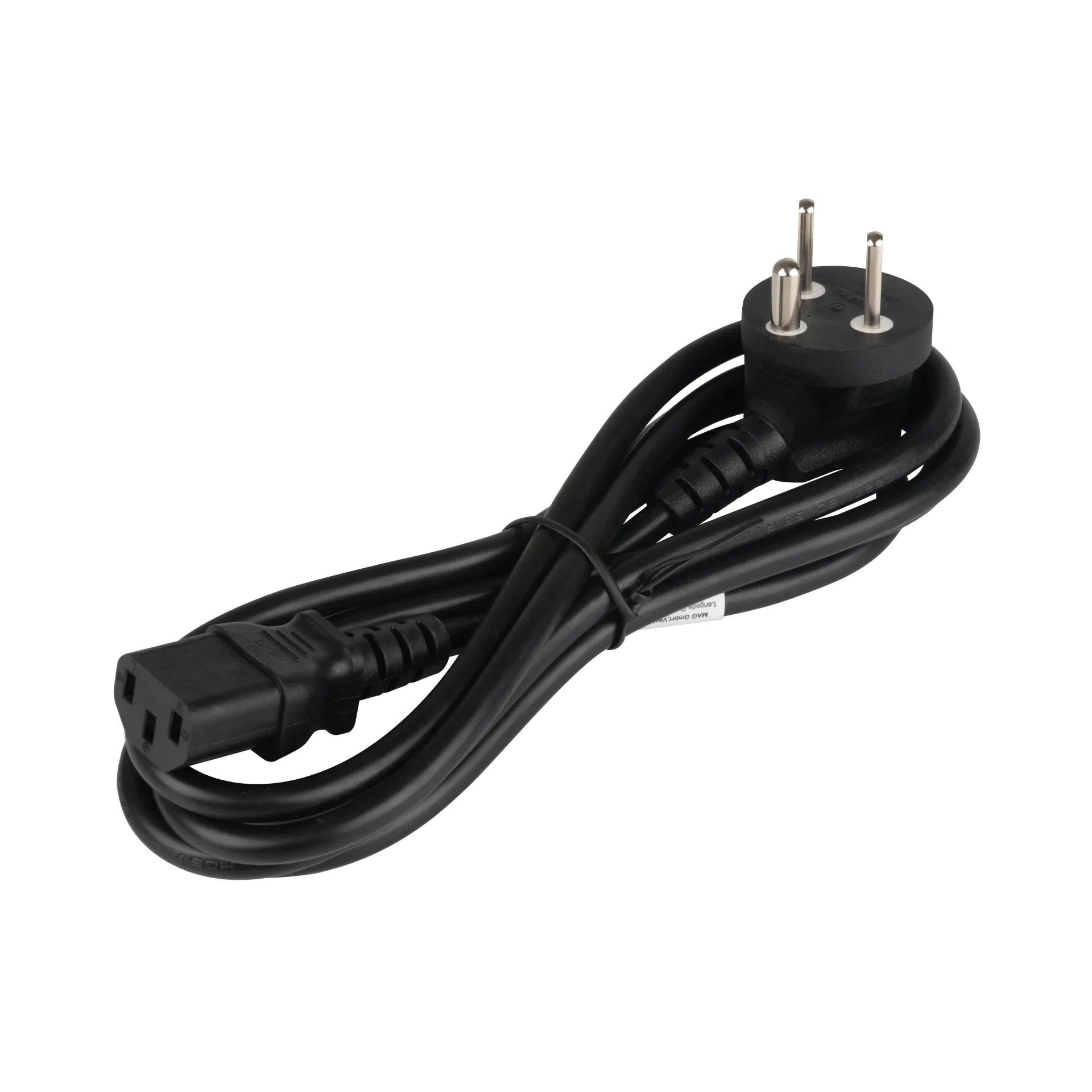 Netzleitung Dänemark DPin 90° - C13 180°, schwarz, 3m, 3 x 1,00 mm² – Bild 2