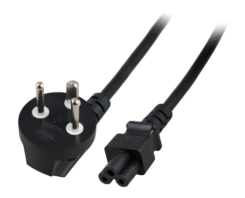Netzleitung Dänemark DPin 90°- C5 180°, schwarz, 1,8m, 3 x 0,75 mm²