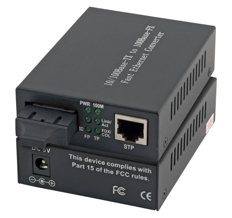 Media Konverter Gigabit SM 10/100/1000T – 1000BaseLX-SC