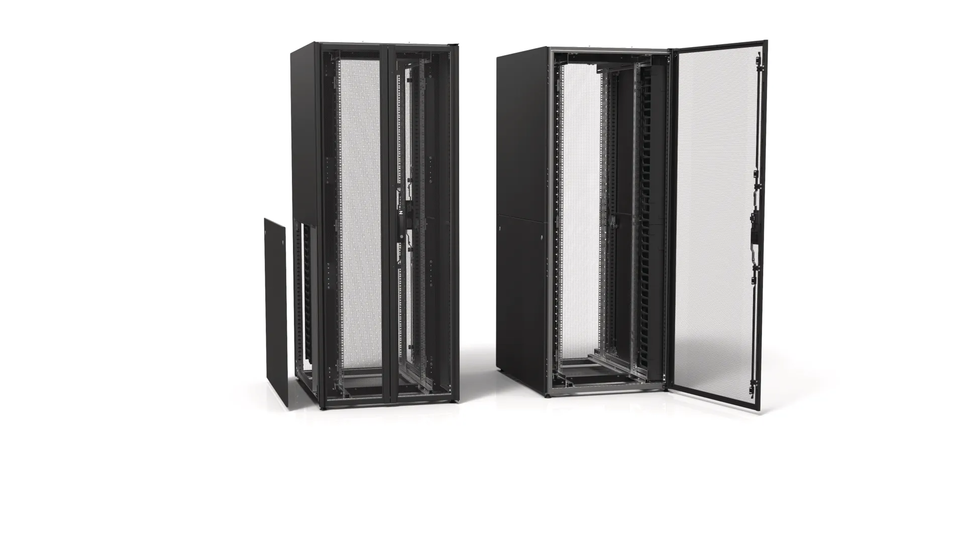 19" EFB Server 42HE, 600x1000 mm, F+R 1-teilig, RAL9005 – Bild 3