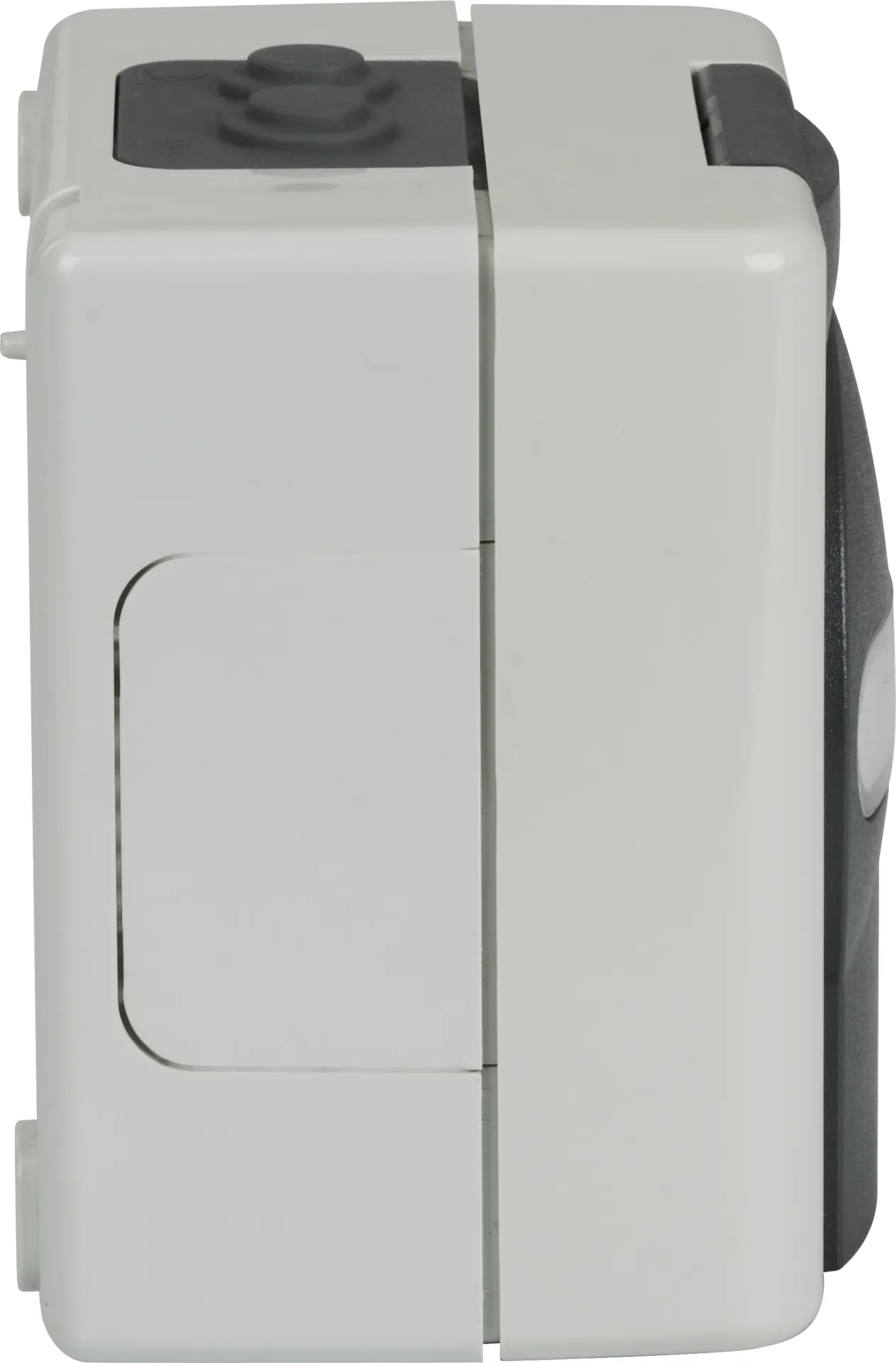 Aufputz-Feuchtraum Leergehäuse für 2 Keystone Module IP44 Farbe grau – Bild 2