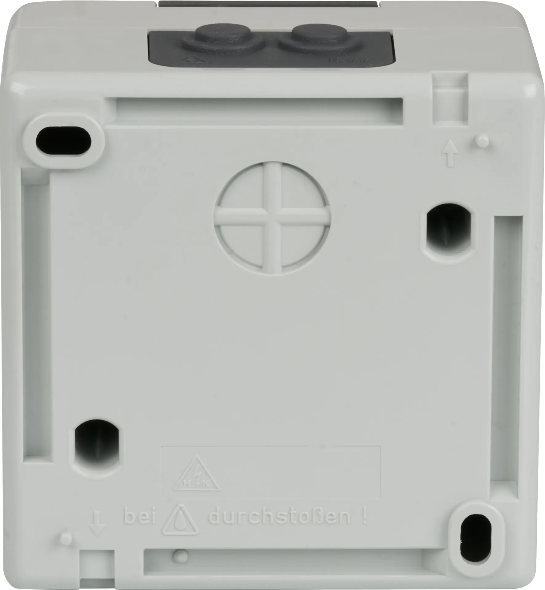 Aufputz-Feuchtraum Leergehäuse für 2 Keystone Module IP44 Farbe grau – Bild 3