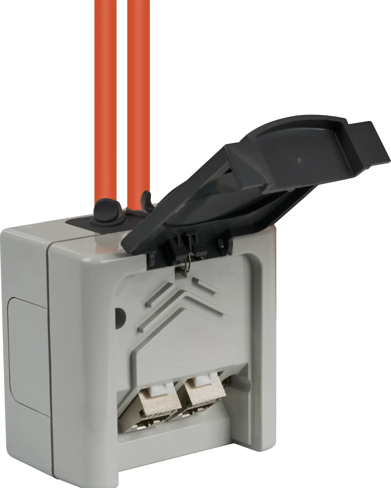 Aufputz-Feuchtraum Leergehäuse für 2 Keystone Module IP44 Farbe grau – Bild 6