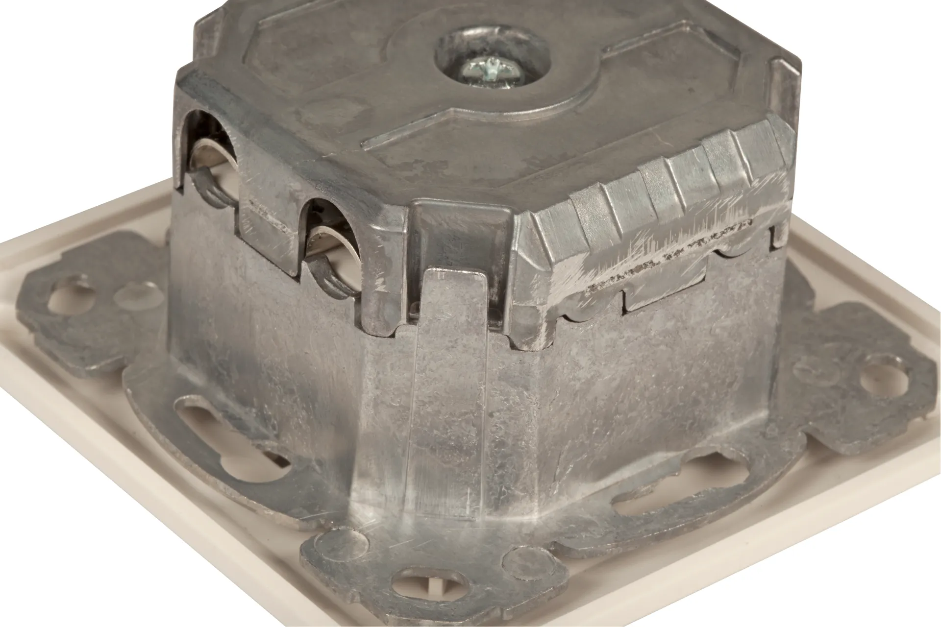 Datendose Cat.6A 500MHz oben/unten, Unterputz, 2xRJ45, RAL9010 – Bild 2