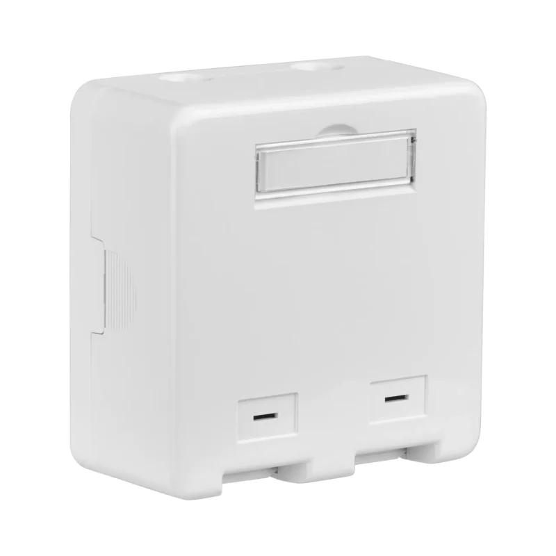 Keystone Verteilerbox Aufputz, 2-Port, Staubschutz selbstschließend