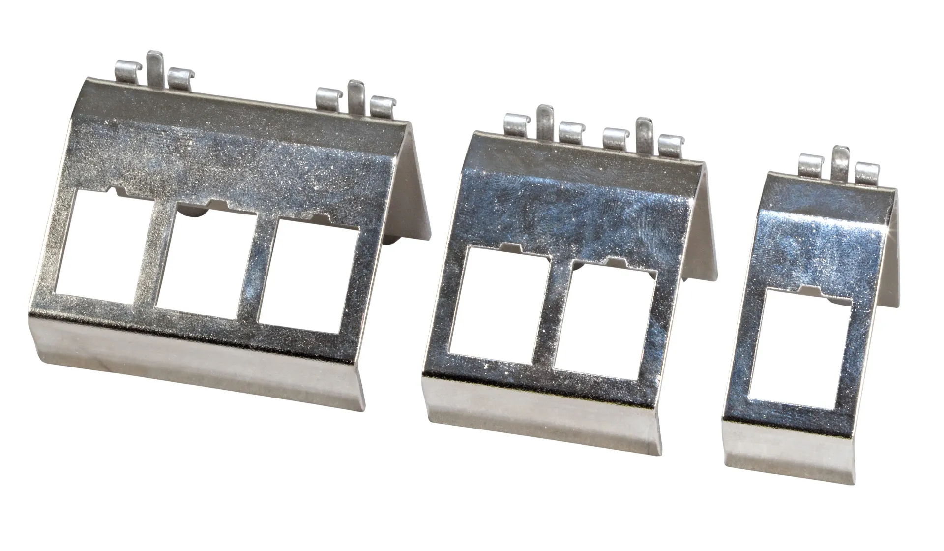 Keystone Modulhalter für Hutschiene, Edelstahl, für 2x Keystone – Bild 2