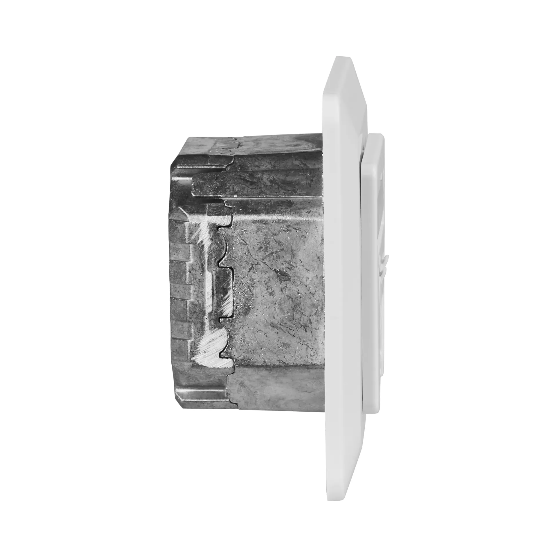 Datendose Cat.6 250MHz oben/unten, Unterputz, 2xRJ45, RAL9010 – Bild 2