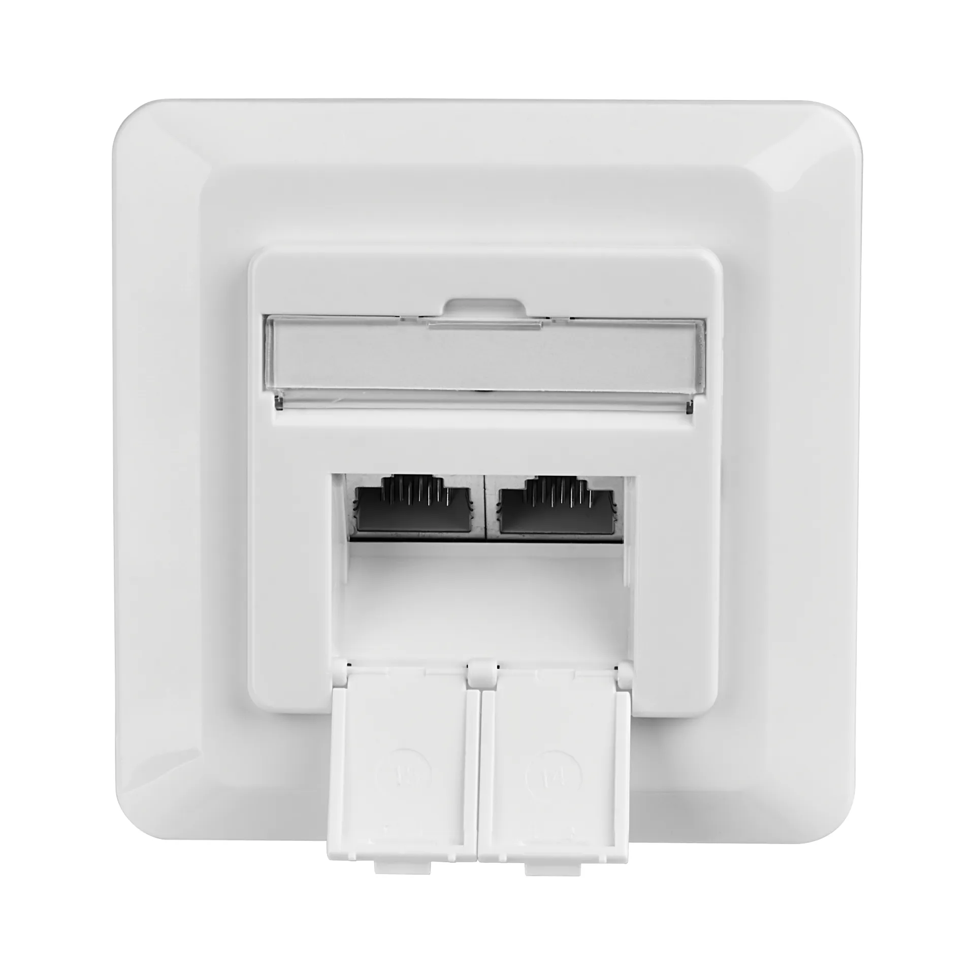 Datendose Cat.6 250MHz oben/unten, Unterputz, 2xRJ45, RAL9010 – Bild 4