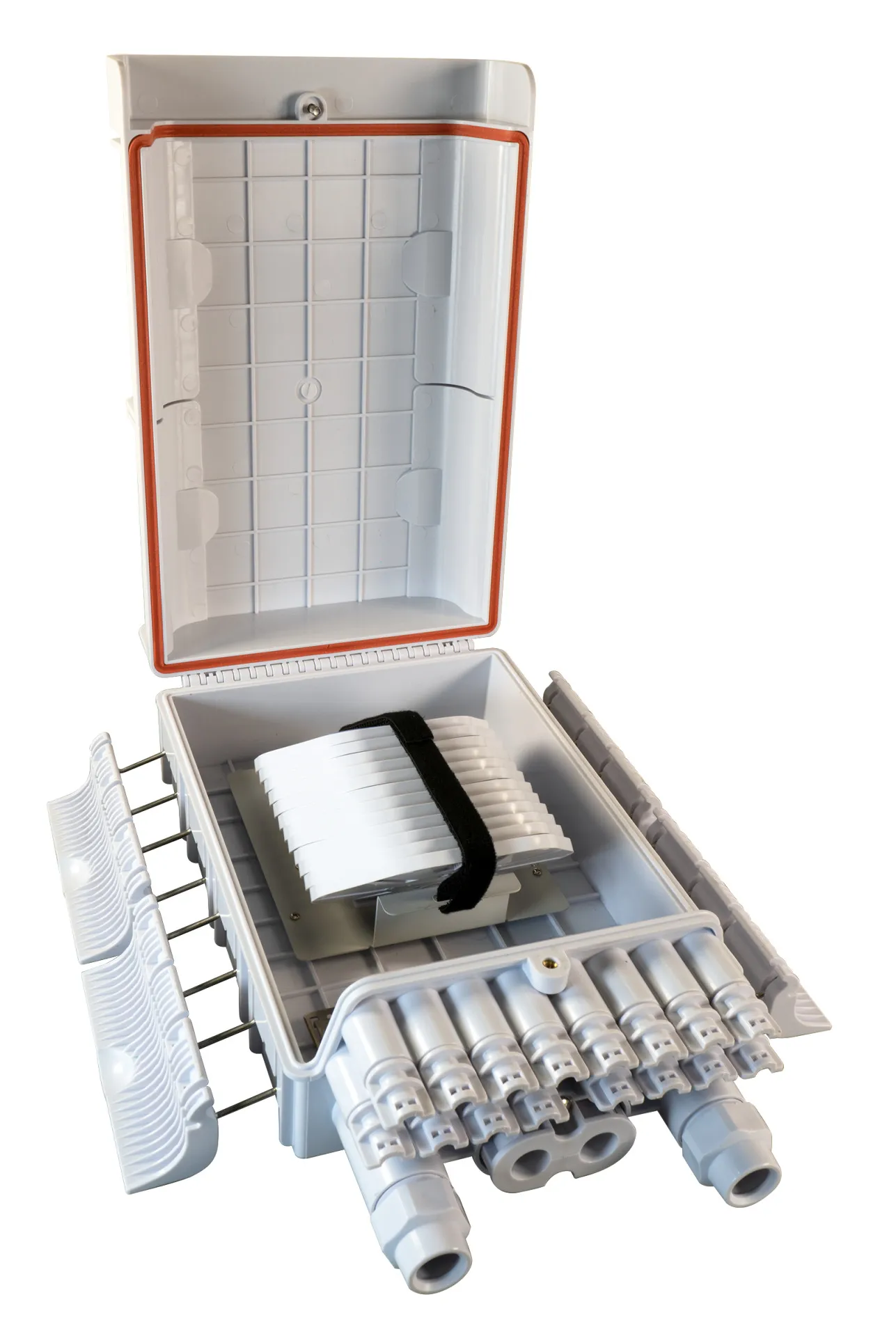 FTTH IP65 Anschlussbox für 96 Fasern und Faserüberlängenaufnahme – Bild 3
