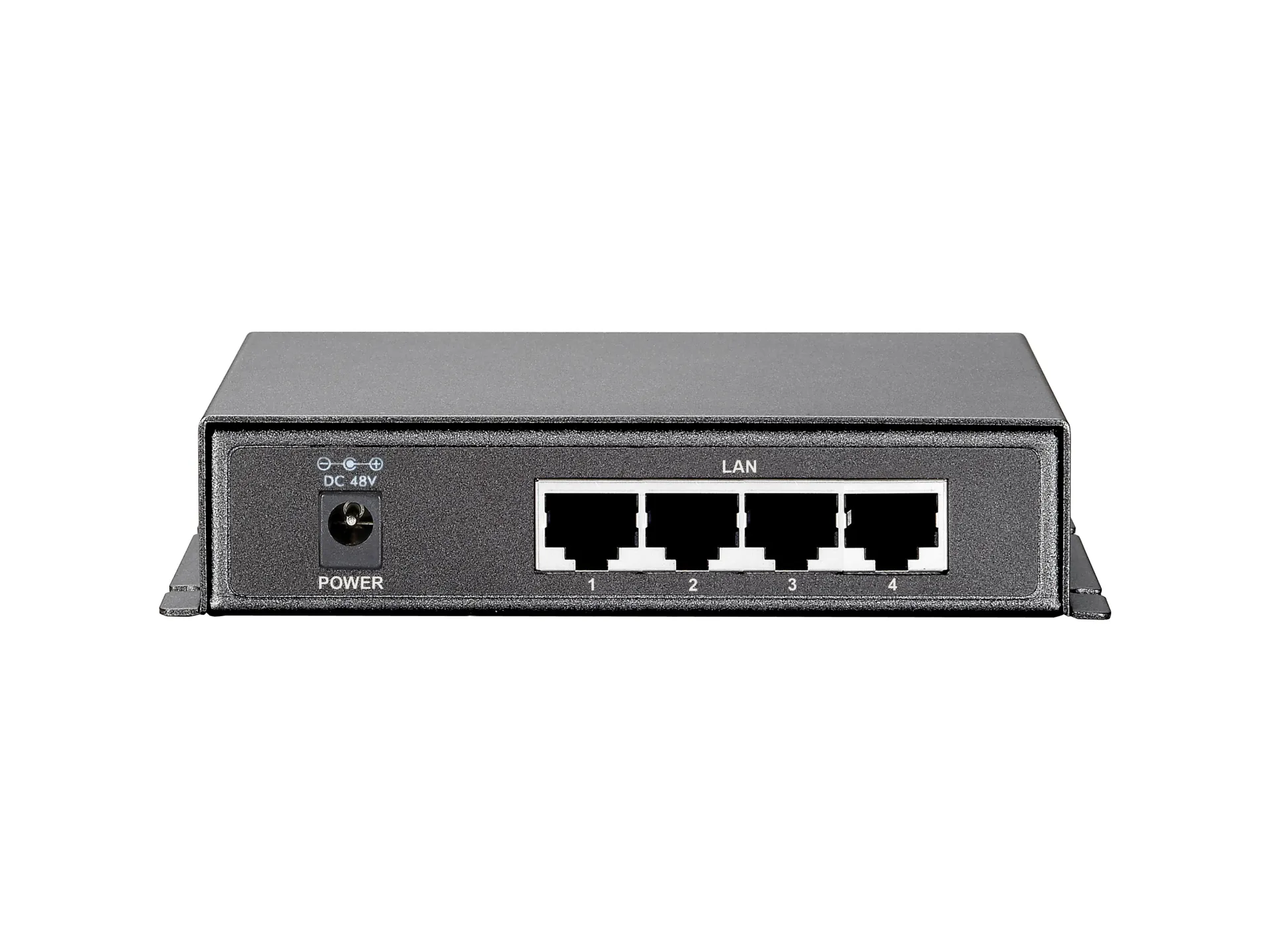 1-Port Gigabit Ethernet + 4-Port PoE Desktop PSE Switch – Bild 2