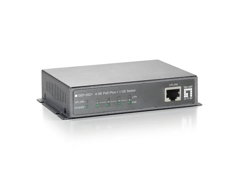4 GE PoE+ – 1 GE Switch (120W)
