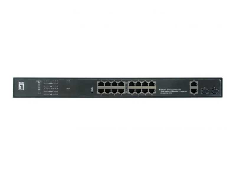 20-Port-Gigabit-PoE-Switch 16 PoE-Ausgänge 2 x Gigabit RJ45 2 x Gigabit SFP
