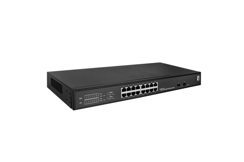 Hilbert 18-Port Gigabit PoE Smart Lite Switch 802.3at/af PoE 8PoE Output 230W PoE Power Budget