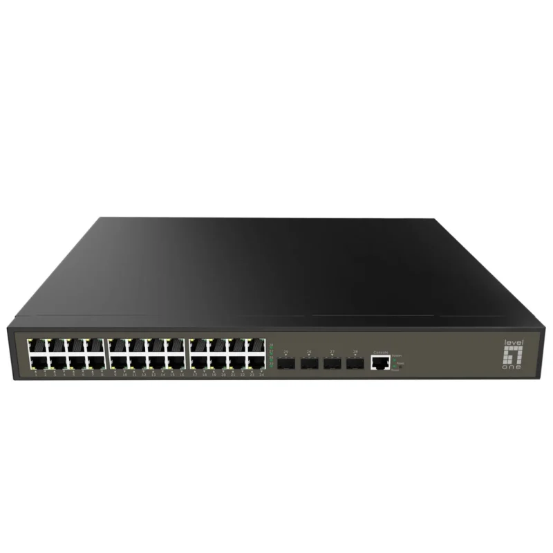 28-Port L3 Lite Managed Gigabit PoE Switch 4x10GbE SFP+ 24 PoE-Ausgänge 400W PoE-Leistung