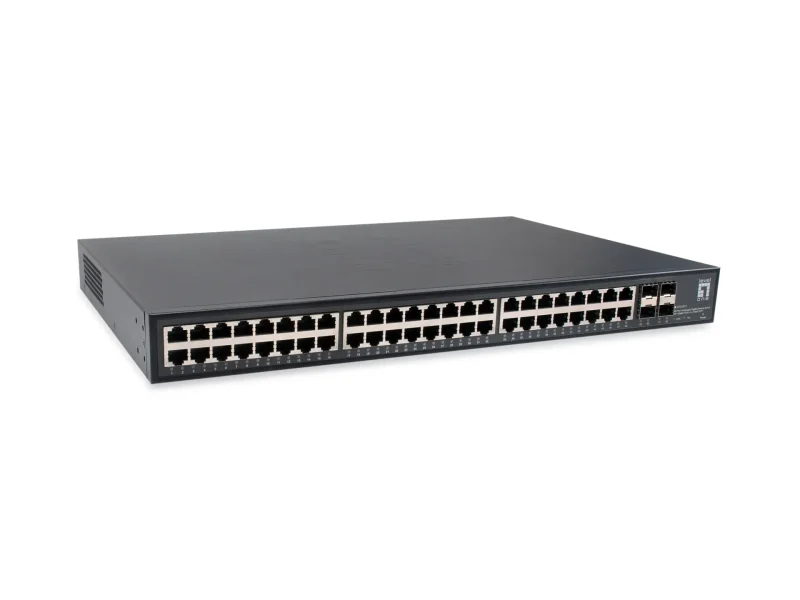 48-Port Gigabit Ethernet Switch unmanaged 10/100/1000 Mbps, +4x10GB SFP+