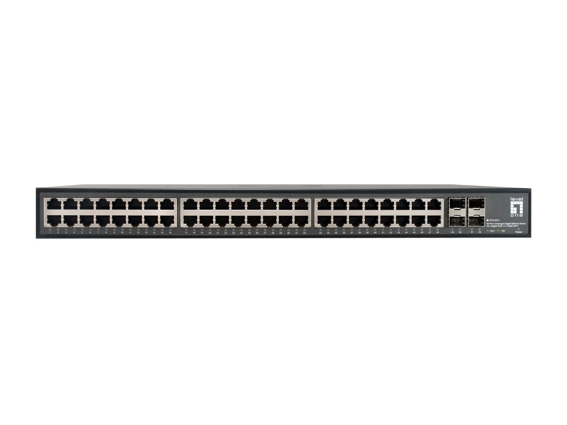48-Port Gigabit Ethernet Switch unmanaged 10/100/1000 Mbps, +4x10GB SFP+ – Bild 2