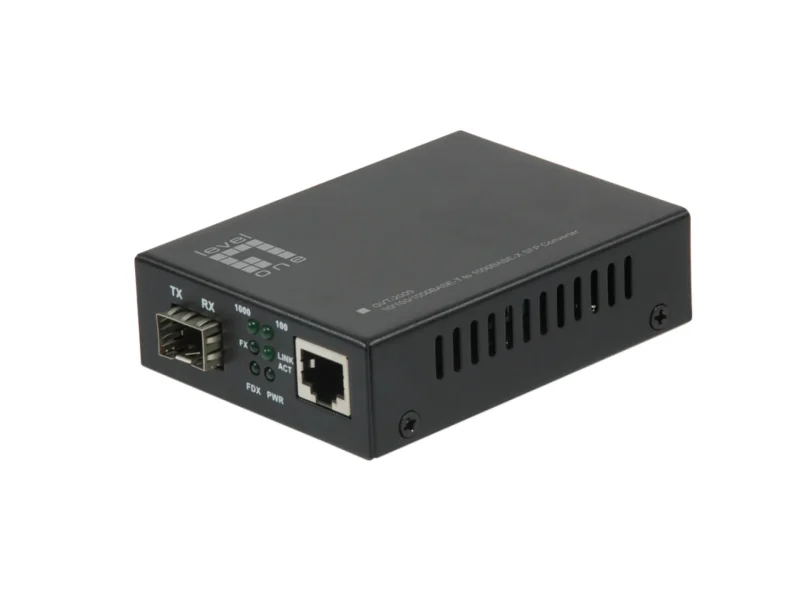 Gigabit Ethernet PoE PD Media Konverter, 10/100/1000T RJ45 – SFP