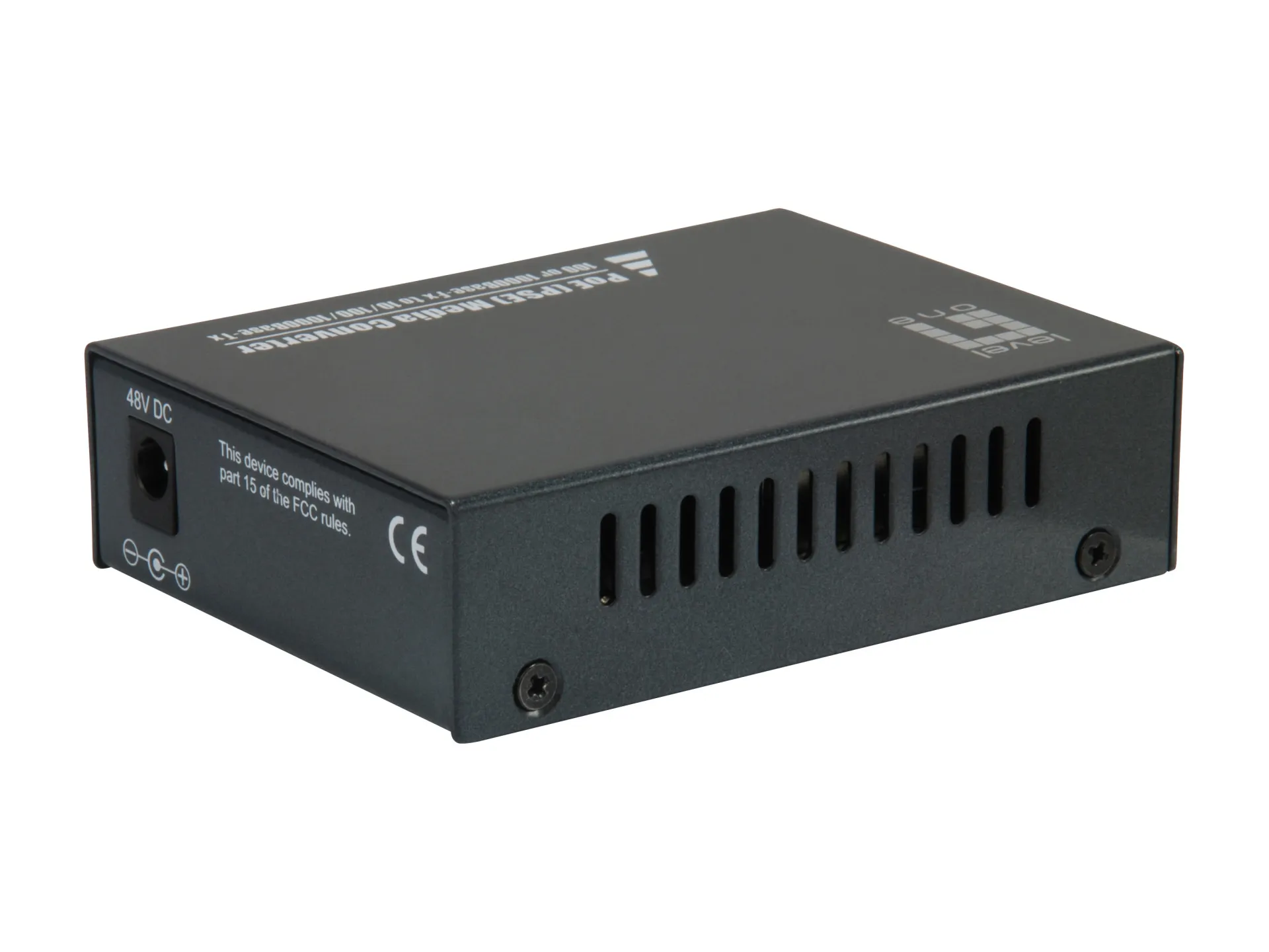 Gigabit Ethernet PoE PSE Media Konverter, 10/100/1000T RJ45 - SFP – Bild 2