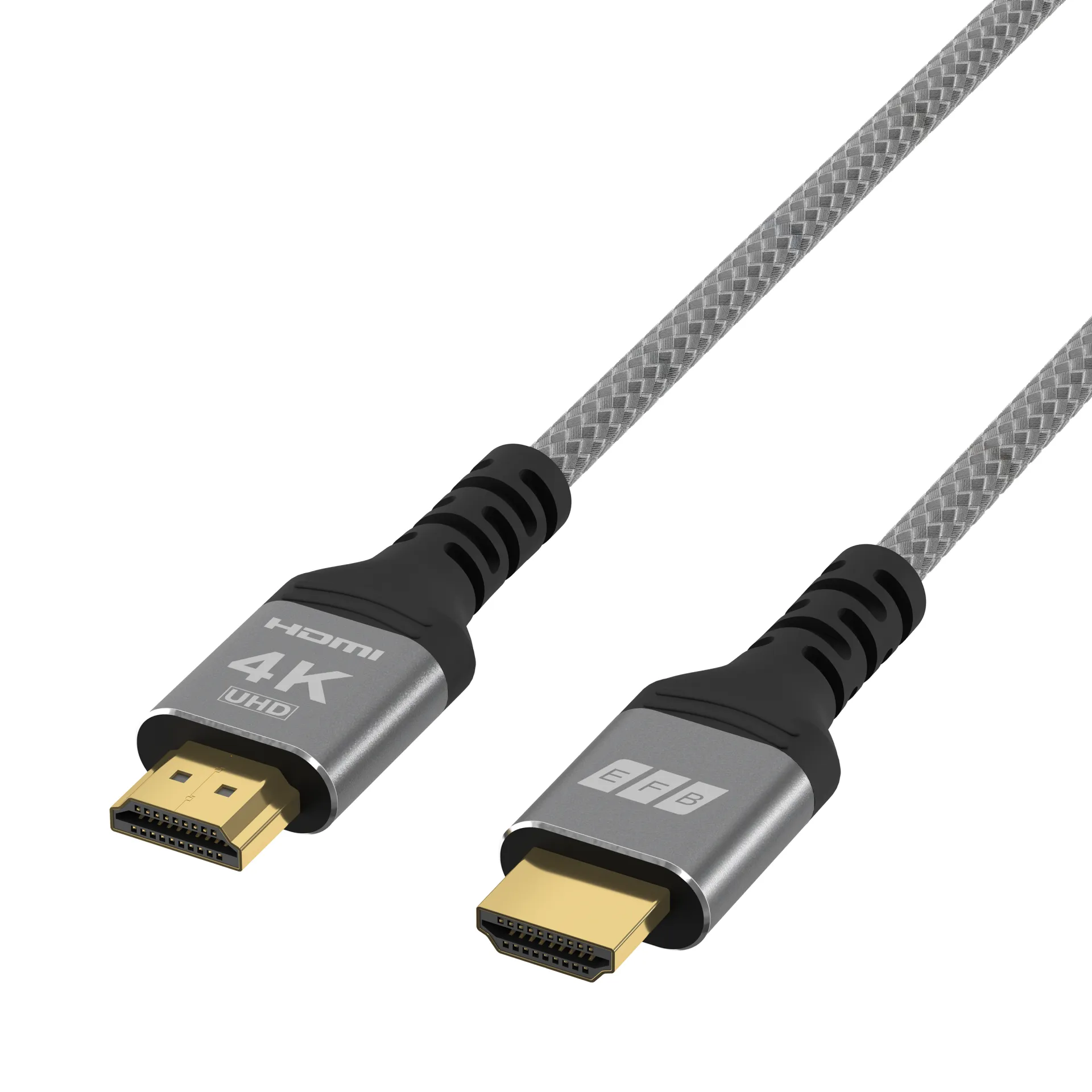 HDMI Kabel High-Speed m. Ethernet 4K60Hz 18 Gbit/s 2m grau komp. mit HDMI 2.0 – Bild 3