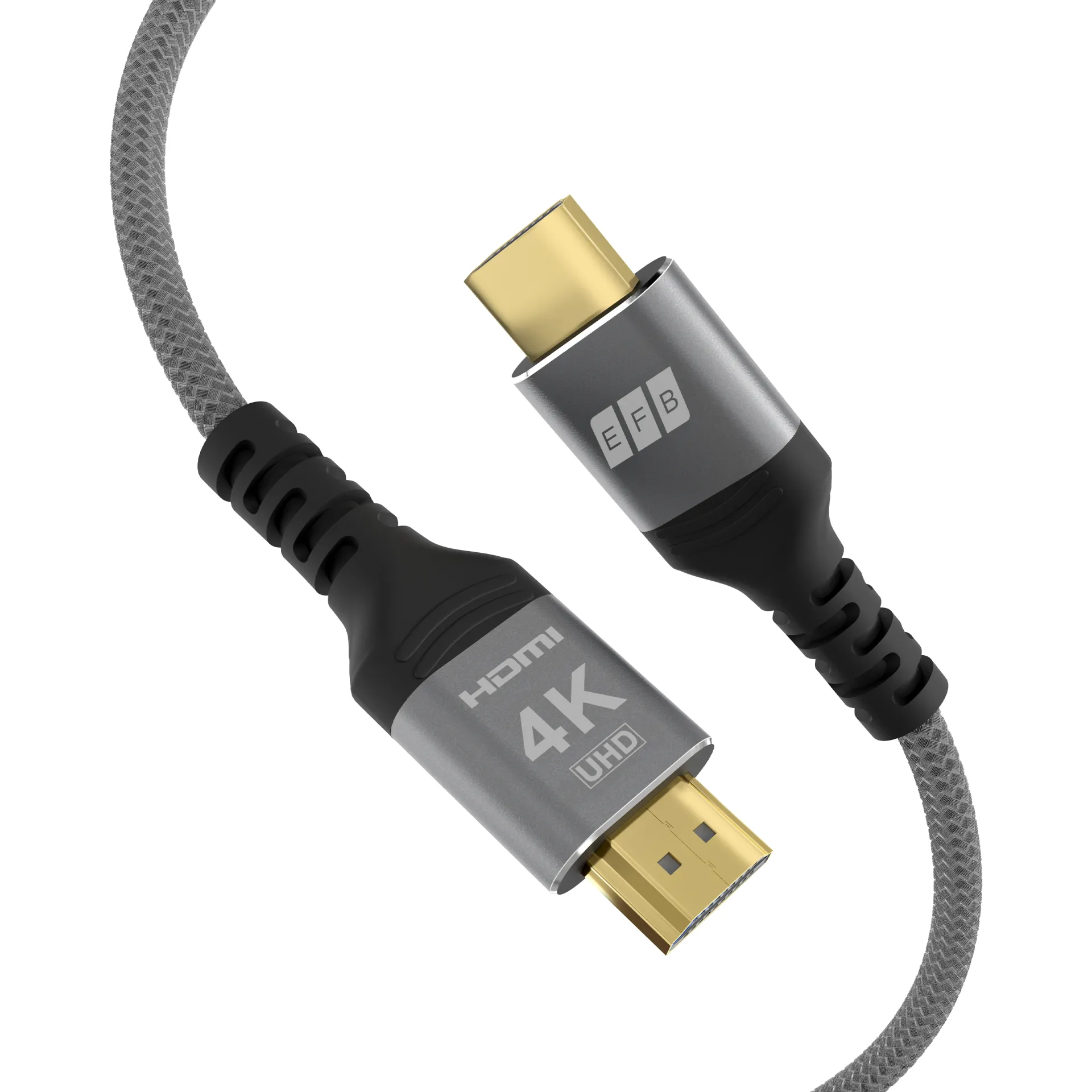 HDMI Kabel High-Speed m. Ethernet 4K60Hz 18 Gbit/s 3m grau komp. mit HDMI 2.0 – Bild 2