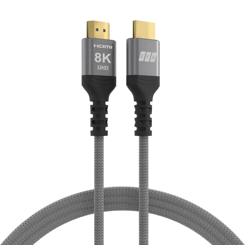HDMI Kabel Ultra High-Speed 8K60Hz 48 Gbit/s 1m grau komp. mit HDMI 2.1/2.0
