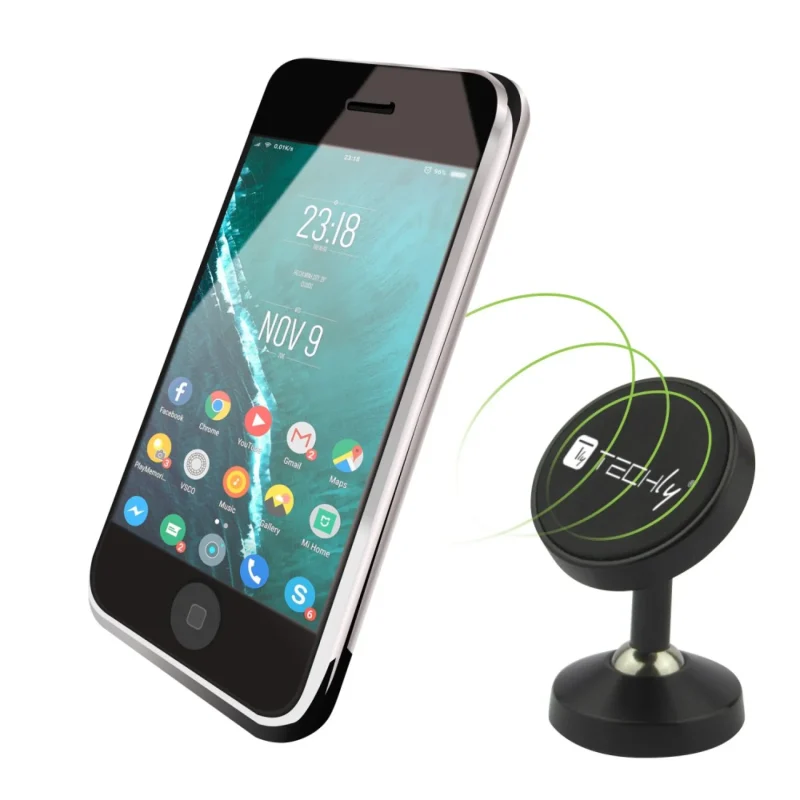 Techly Smartphone Halter 360° Metallgelenk, magnetisch