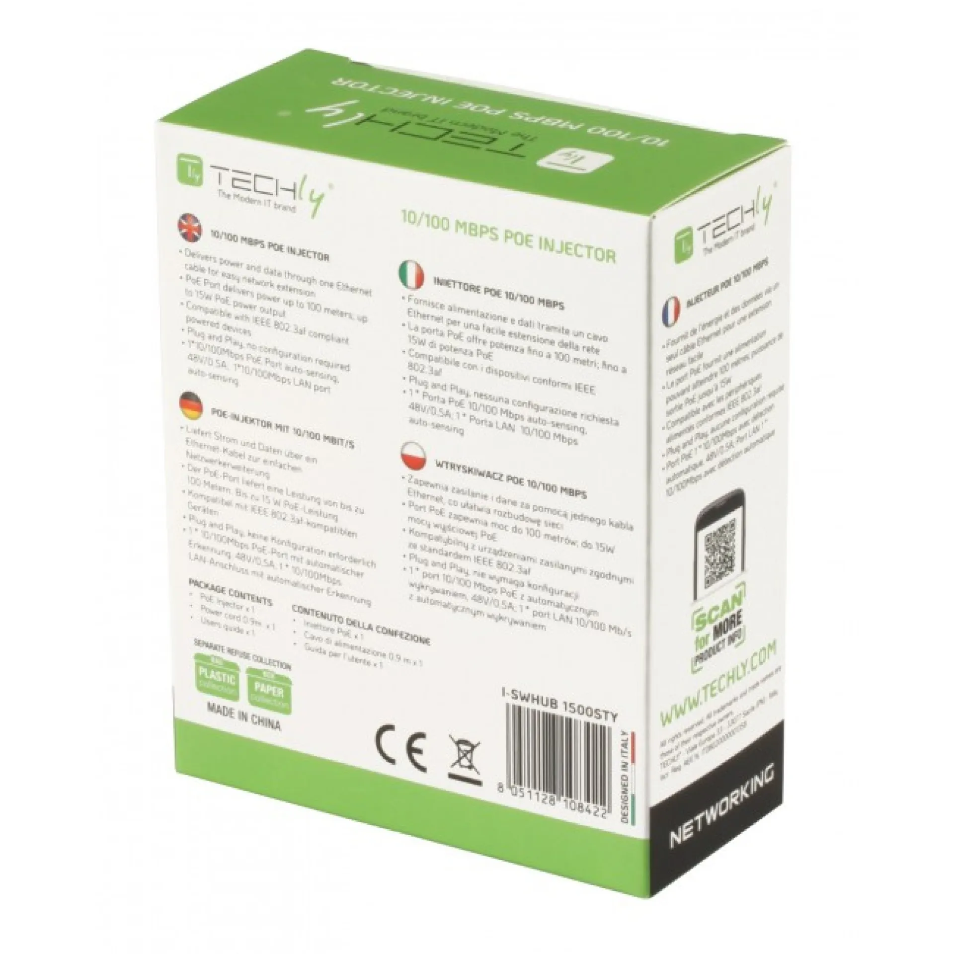 10/100Mbps POE Injektor 15W IEEE 802.3af – Bild 6