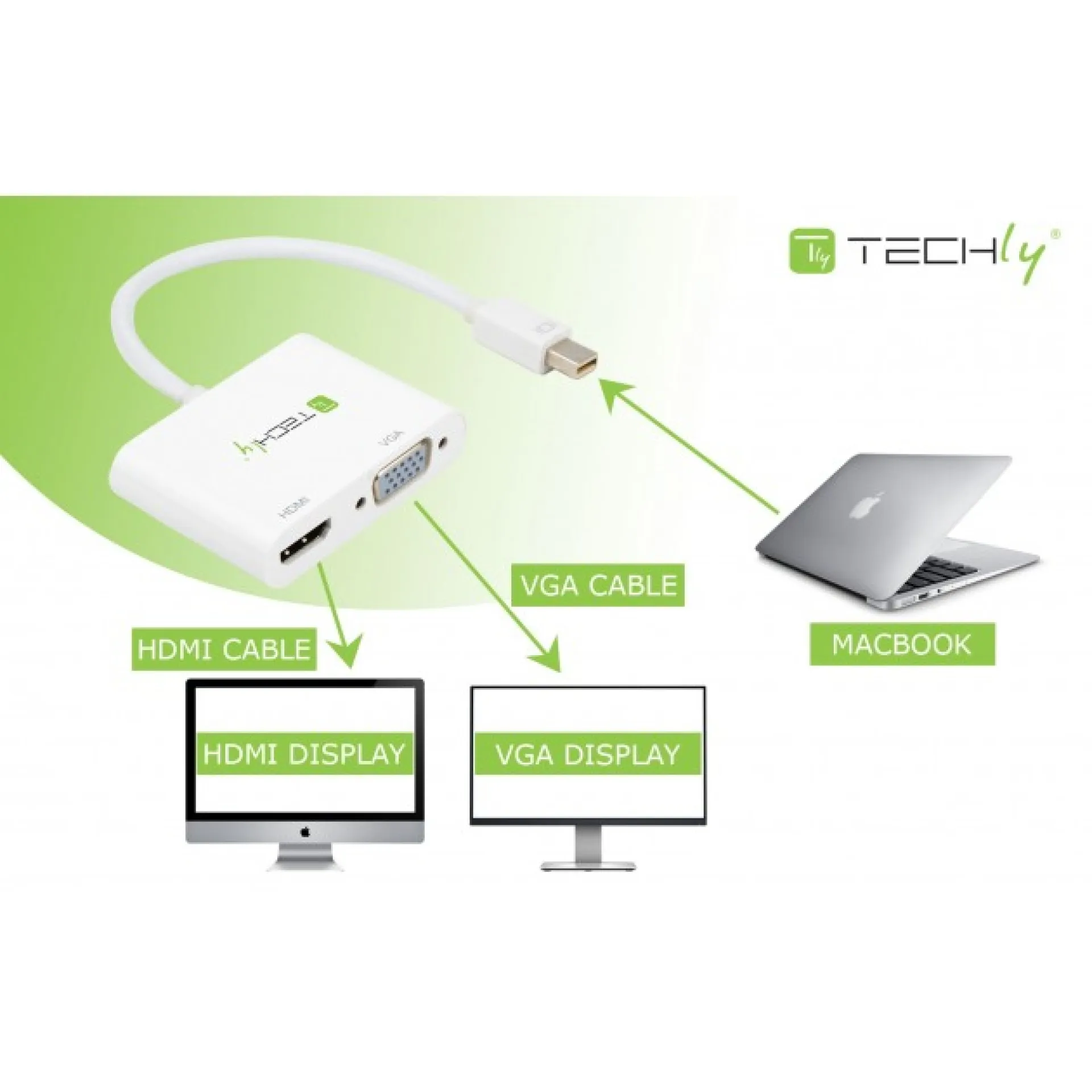Adapter - Mini DisplayPort auf HDMI/VGA – Bild 3