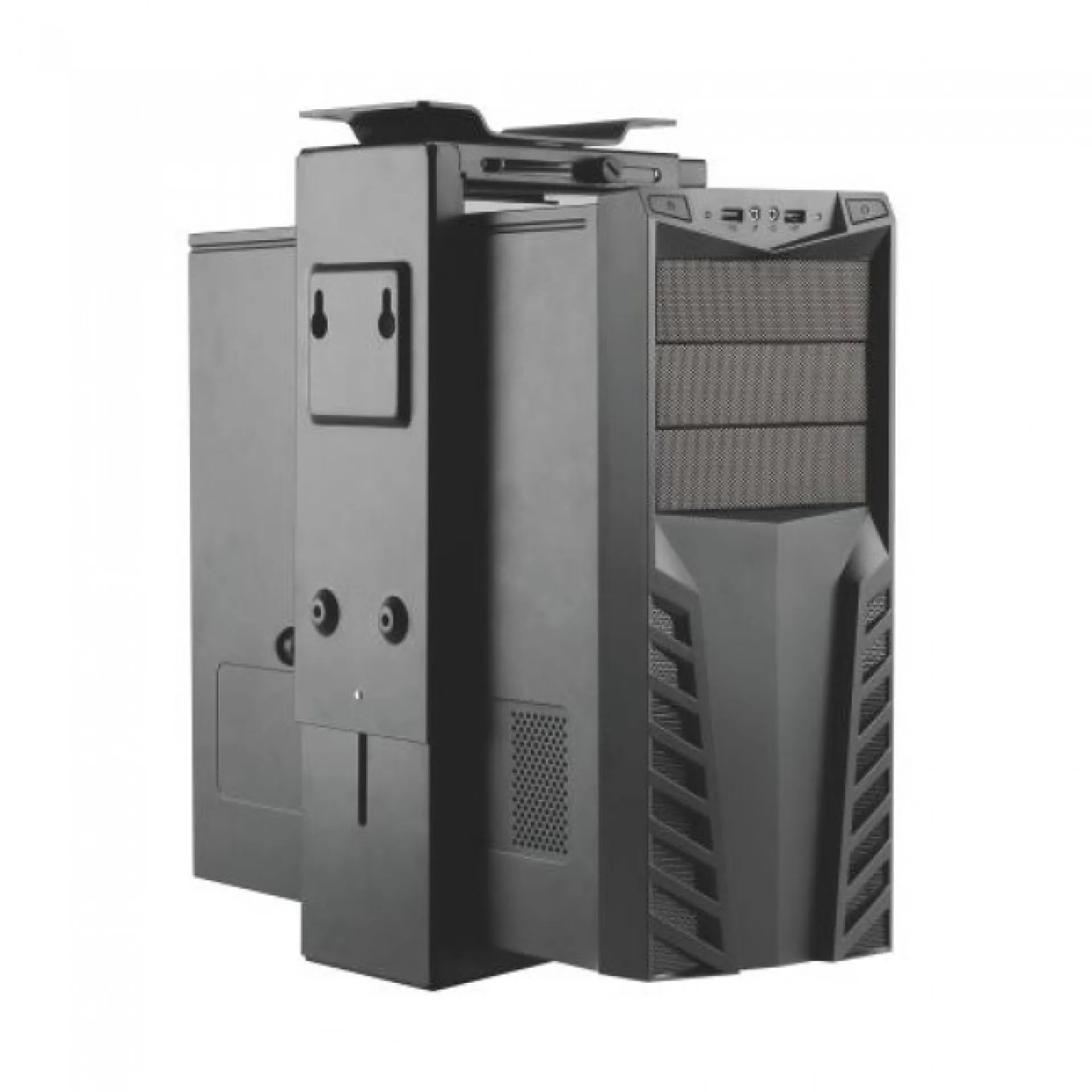 Verstellbarer PC/CPU Halter, bis 10KG,für Unter-Tisch / Wand- Montage – Bild 6