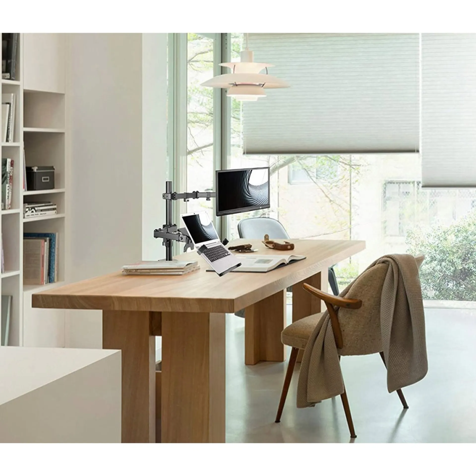 Techly Schreibtischhalterung für 13-32" Monitor und Laptopablage – Bild 5