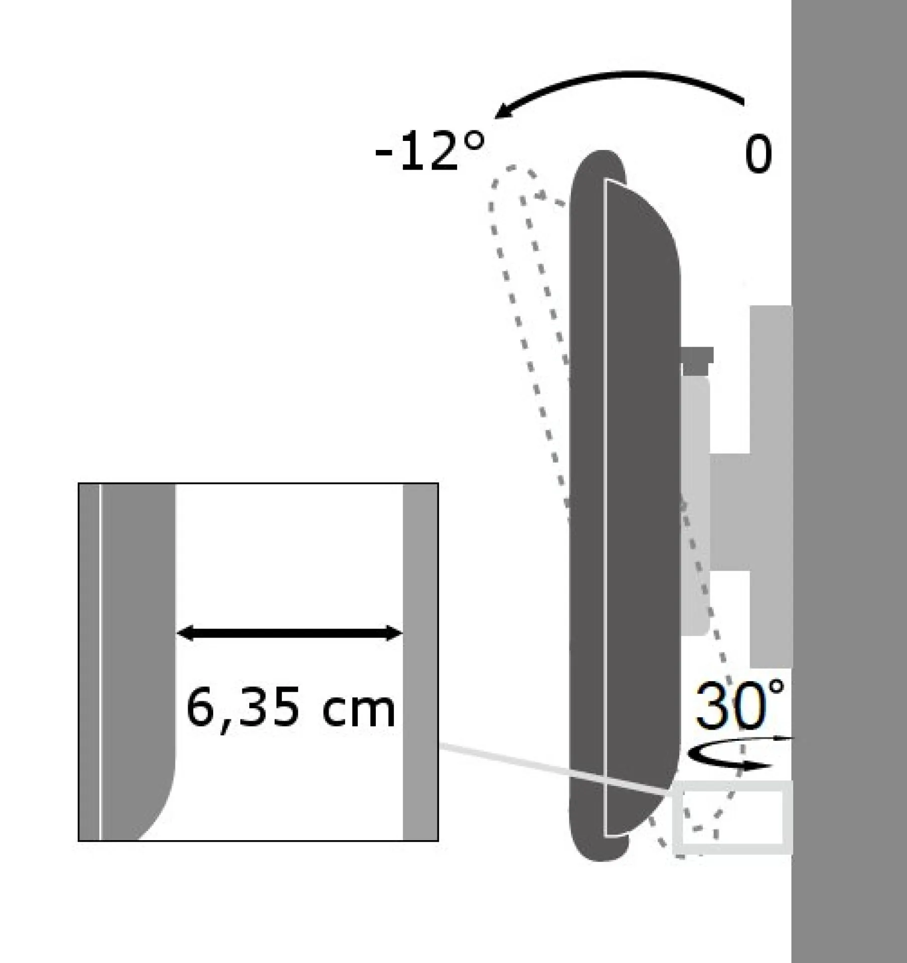 Wandhalterung für LCD TV LED 19"-37" mit Neigung, weiß – Bild 5