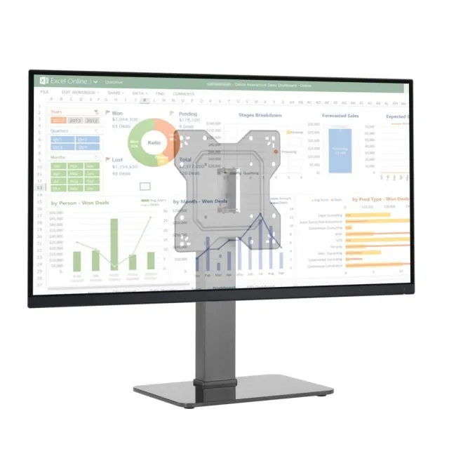 Desk-Monitor-23-43"-Support,-schwarz – Bild 4