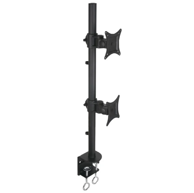 Schreibtischhalterung für 2 LCD TV LED 13″-27″, vertikal, mit Klemme