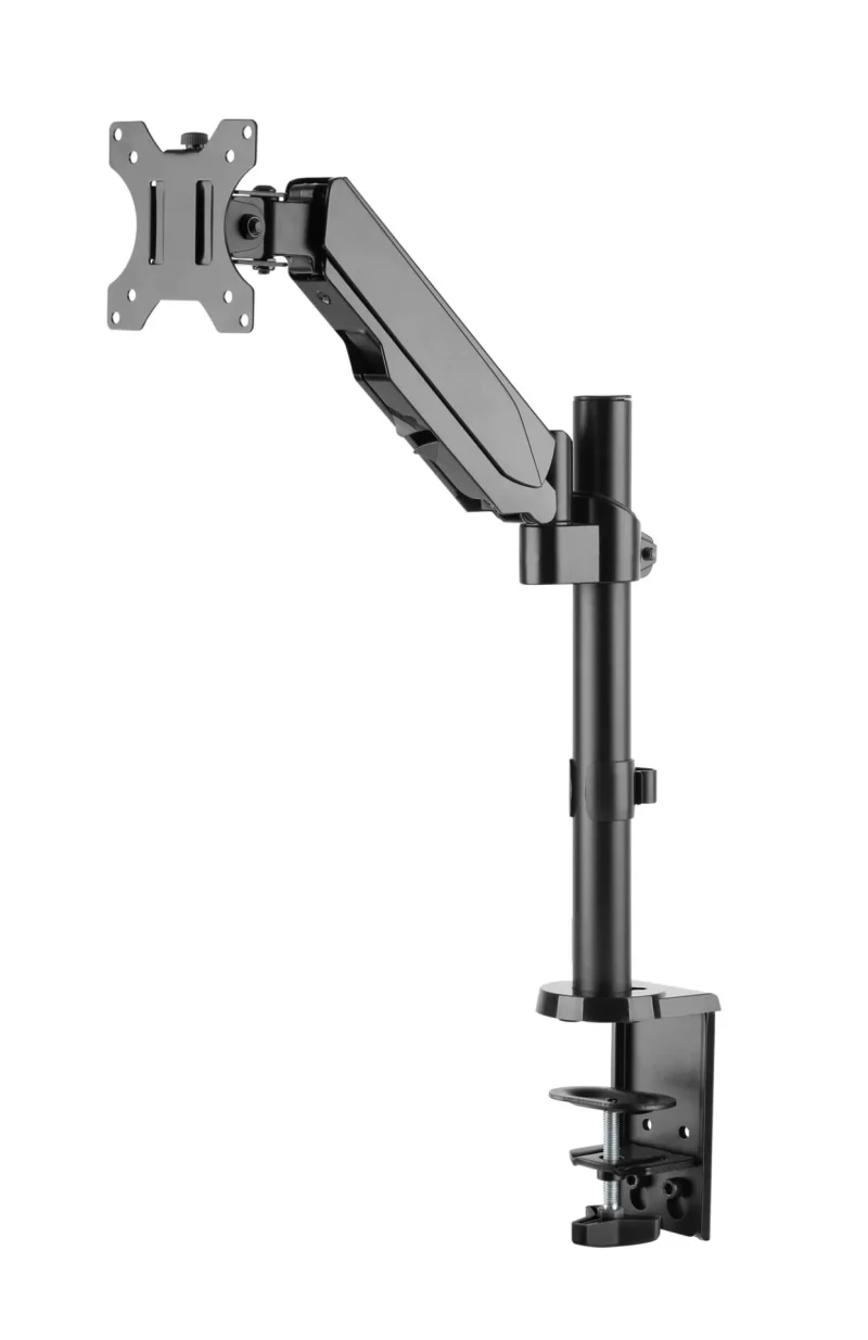 Schreibtischhalterung für 1 LCD TV LED 17″-32″, 1 Arm, mit Gasfeder, Schwarz