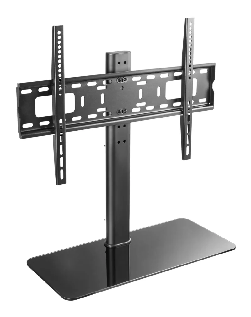Schreibtischhalterung für 1 LCD TV LED 32″-55″, mit Glas Standfuß