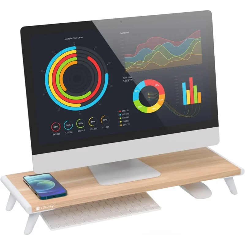 Techly ergonomischer Monitorständer