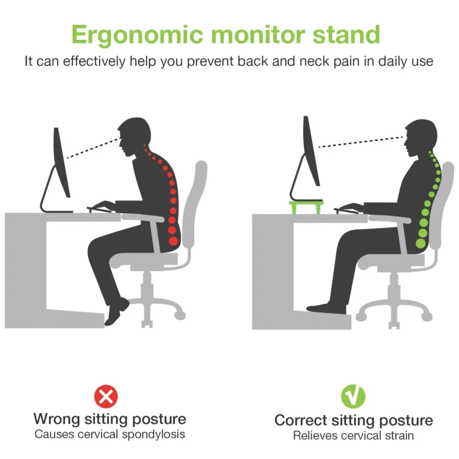 Techly ergonomischer Monitorständer – Bild 5