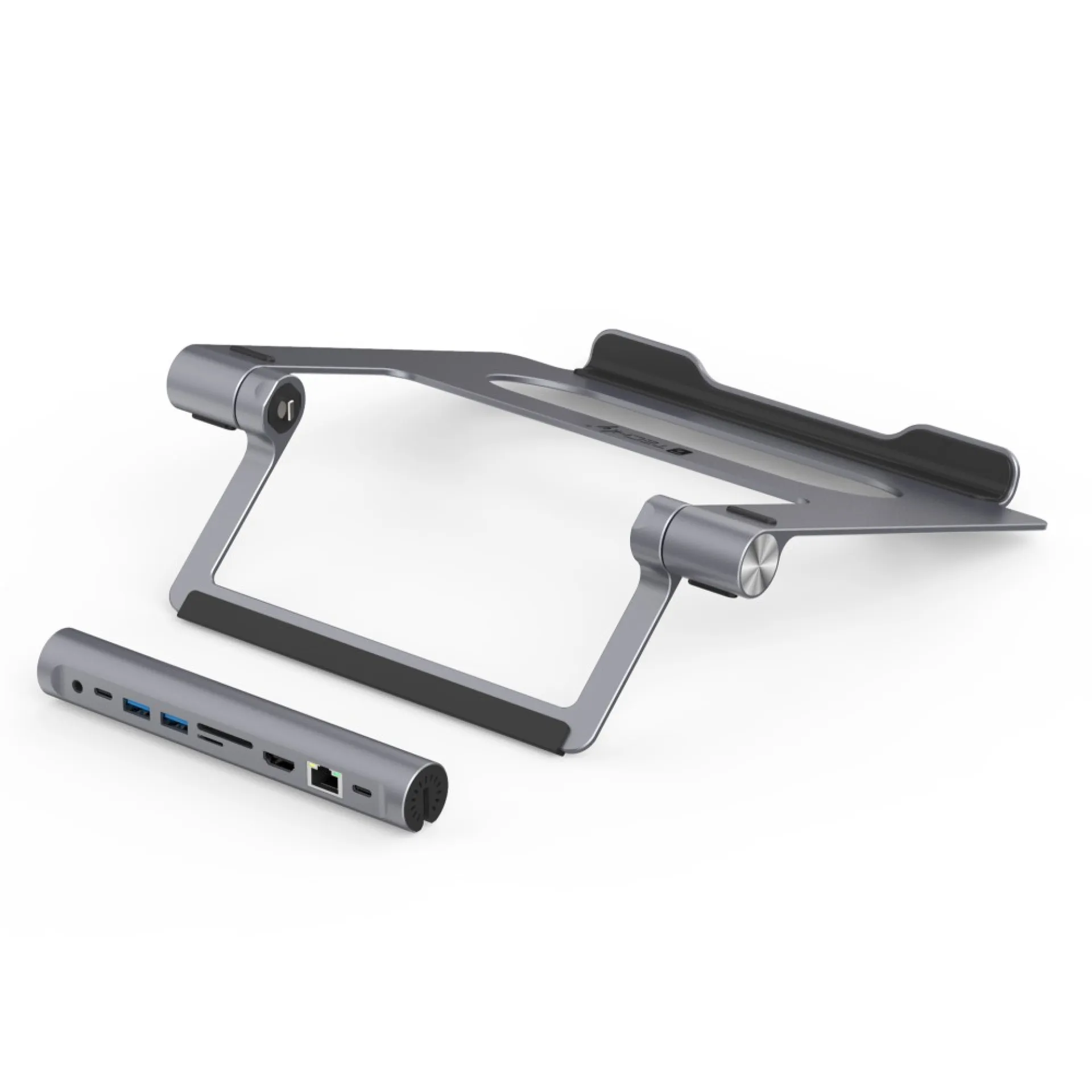 Techly 9 in 1 USB-C Docking Station USB3.1 Notebook Ständer – Bild 4