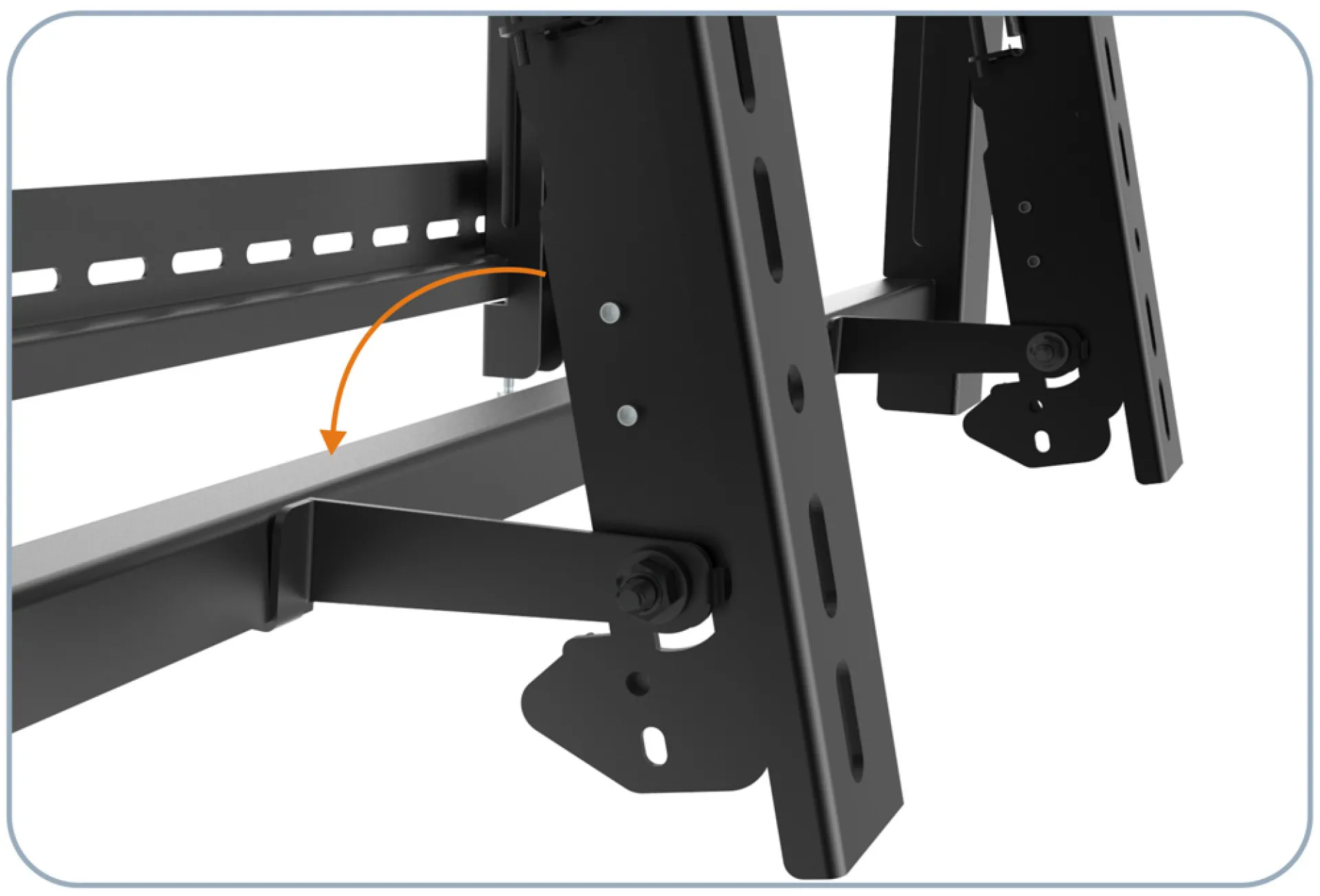 Wandhalterung für 1 LCD TV LED 45"-70", 76mm Wandabstand, neigbar, Schwarz – Bild 4