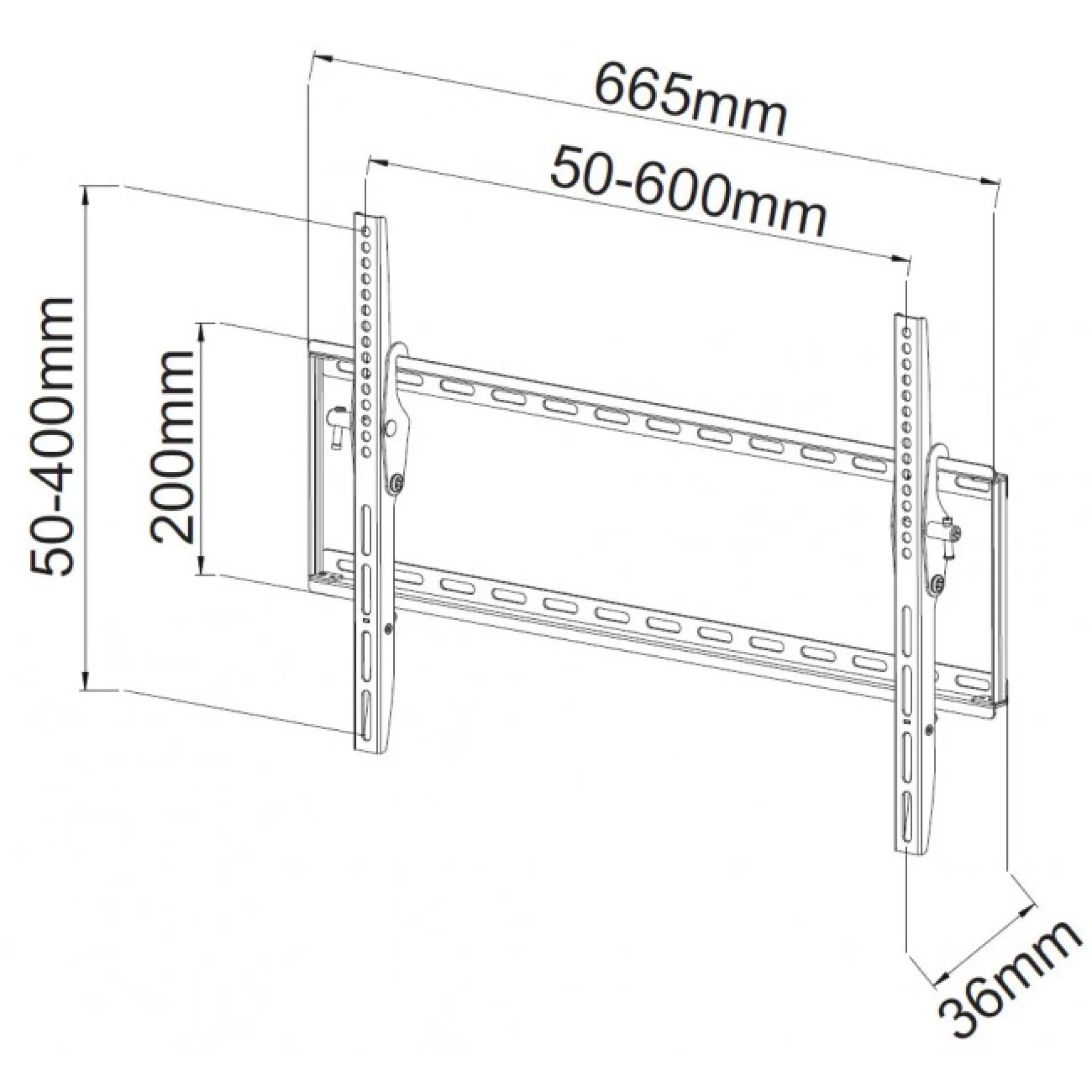 Wandhalterung für LCD TV LED 40"-65",schwarz – Bild 4
