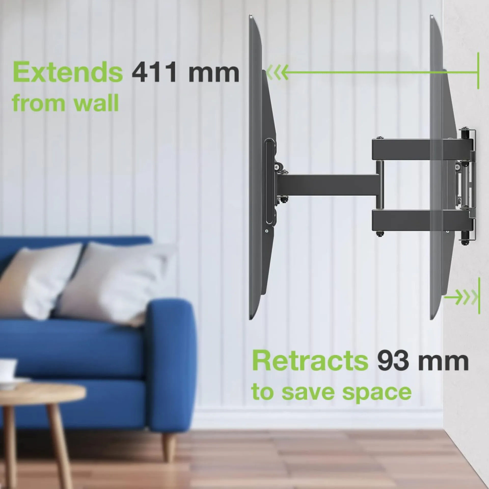 Techly Wandhalterung 42-75" Doppelarm, Full-Motion LCD TV – Bild 5
