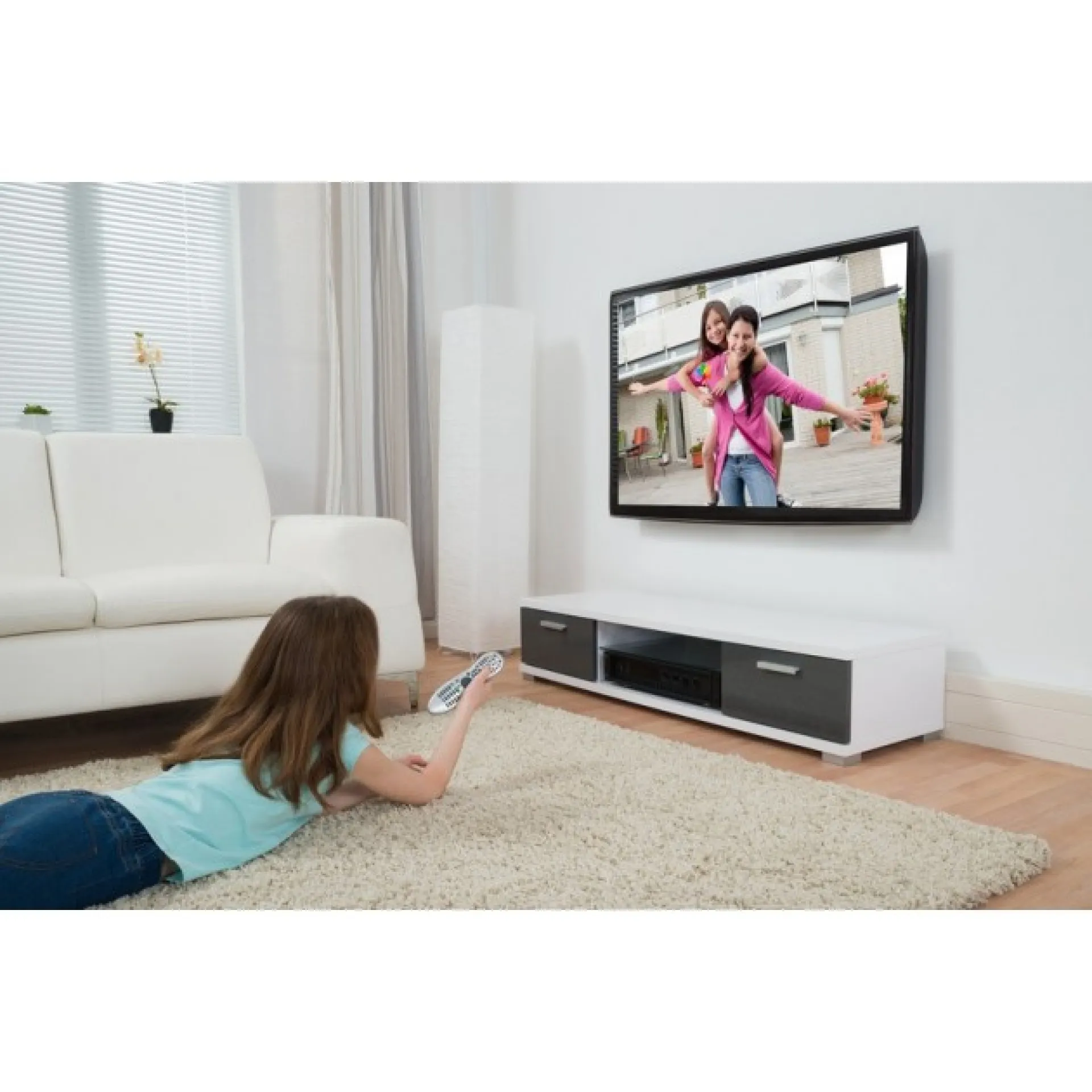 Wandhalterung für 1 LCD TV LED 42"-80", 82mm Wandabstand, neigbar, Schwarz – Bild 3