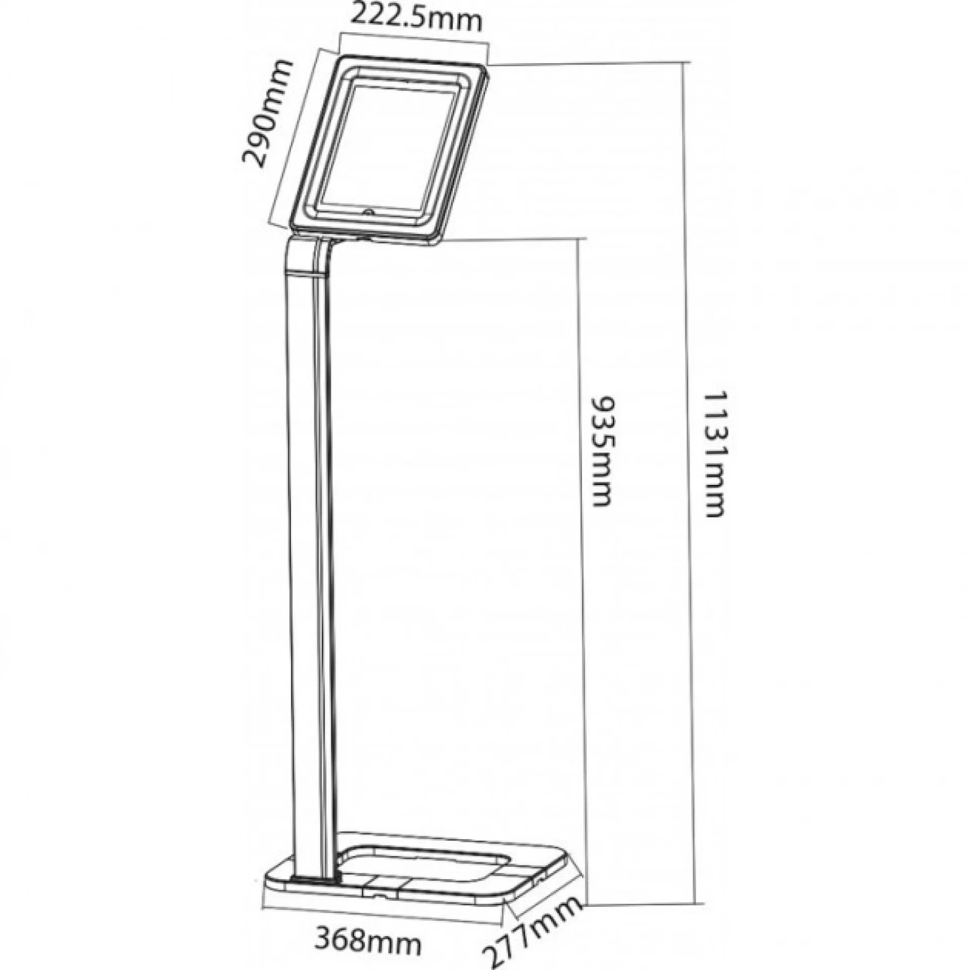 Bodenständer für iPad/Tablet 9.7"-10.1", mit Sicherheitsschloss – Bild 4