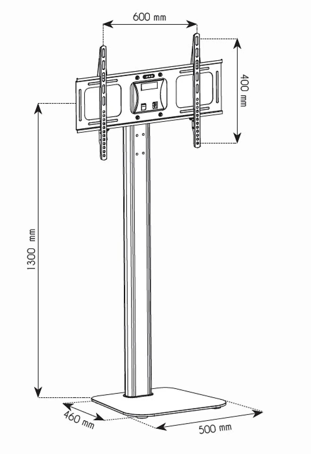 TV LED/LCD Standfuß, Aluminium, 32"-70" – Bild 3