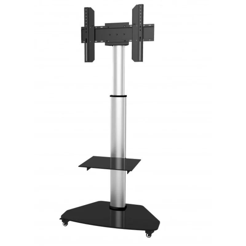 TV Trolley für LCD LED TV 37-70″, silber, mit Ablage