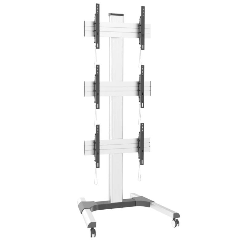 TV Wagen für 3 x LCD/LED TVs 32-55″ für eine Video Wall